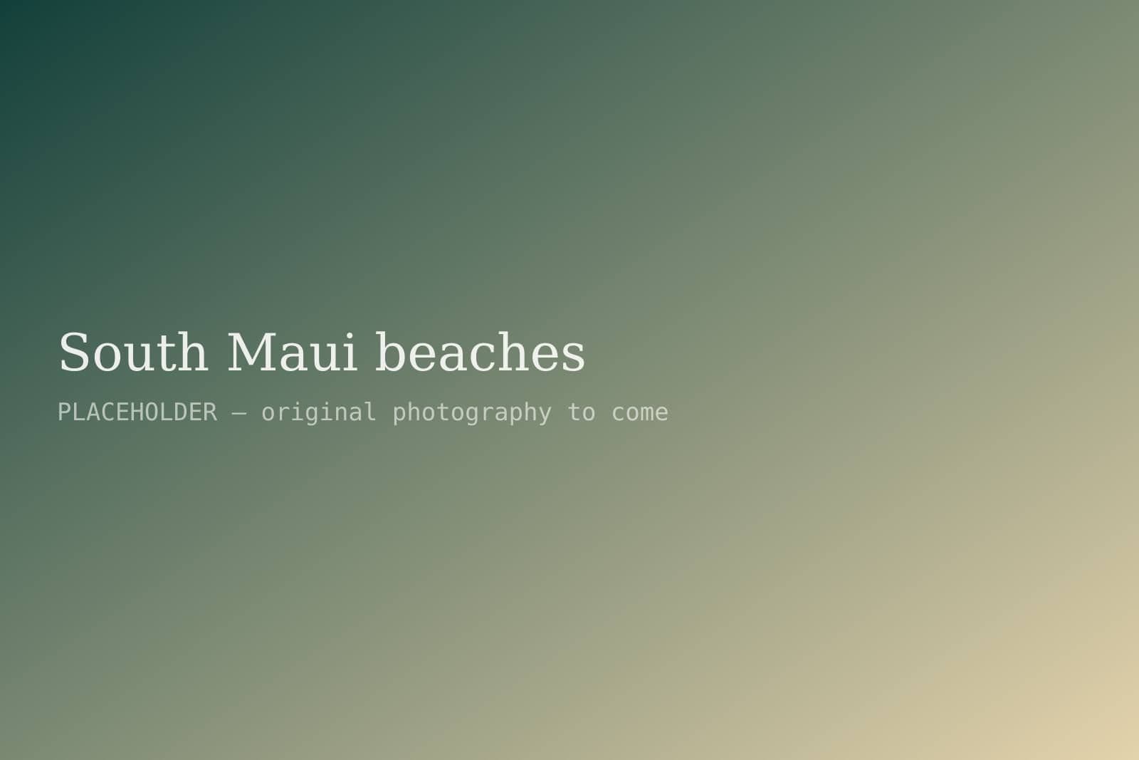 A south Maui beach in the afternoon